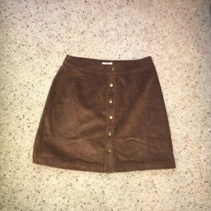 Tobi camel corduroy skirt
